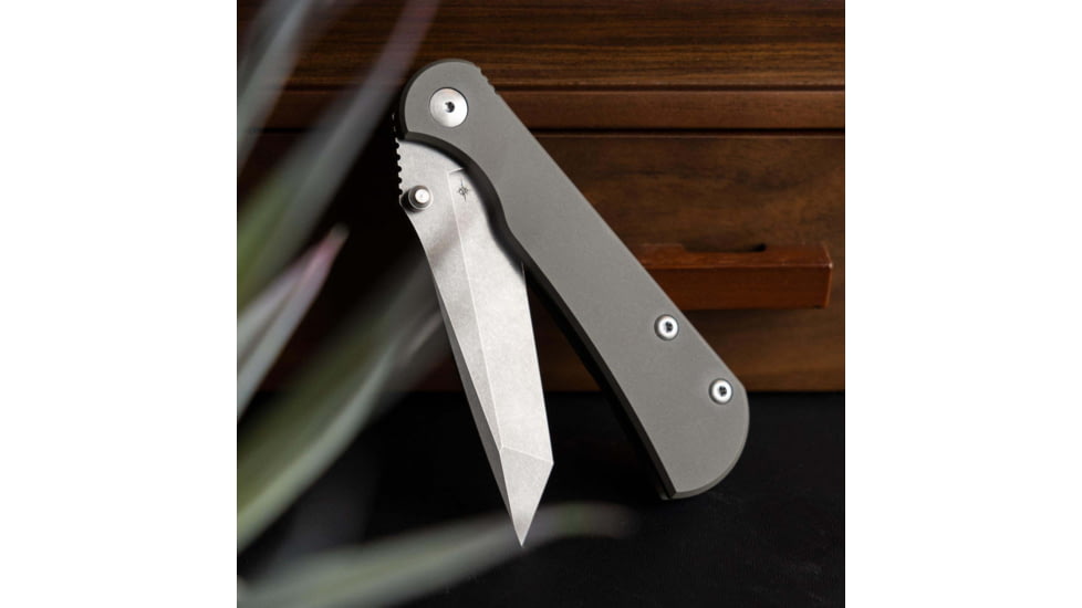 Toor Knives Merchant 2.0 FL35T Folding Knife, 3.75in, Steel CPM S35VN, 6AL-4V Titanium, Spanish Moss, Merchant-2.0-FL35T-SPM