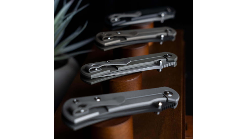 Toor Knives Merchant 2.0 FL35T Folding Knife, 3.75in, Steel CPM S35VN, 6AL-4V Titanium, Spanish Moss, Merchant-2.0-FL35T-SPM