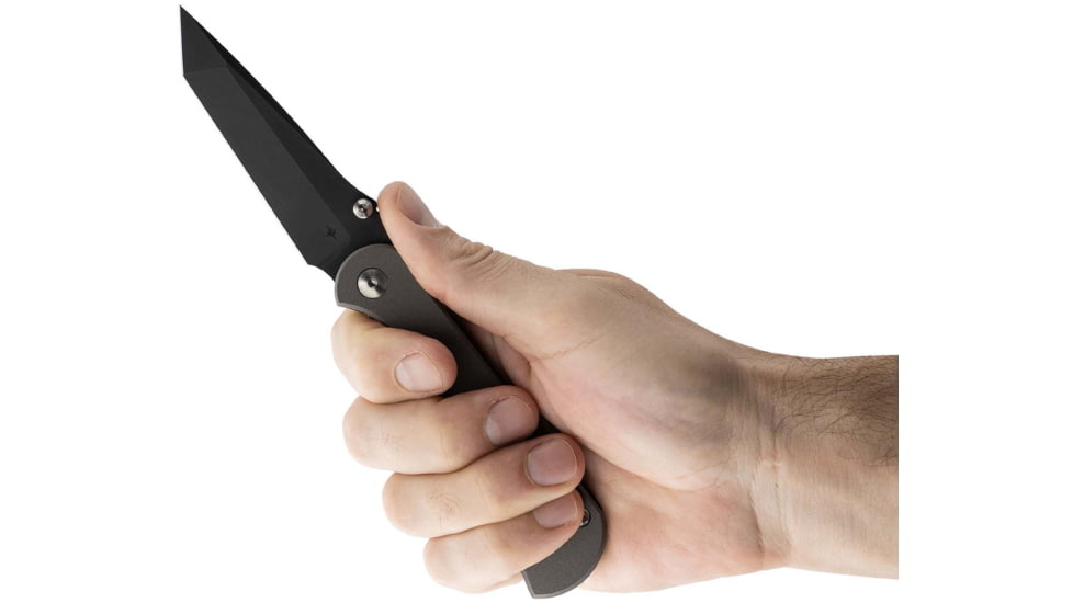 Toor Knives Merchant 2.0 FL35T Folding Knife, 3.75in, Steel CPM S35VN, 6AL-4V Titanium, Stone, Merchant-2.0-FL35T-Stone