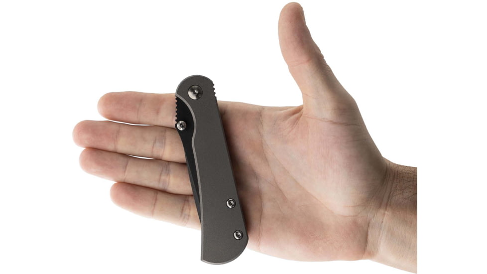 Toor Knives Merchant 2.0 FL35T Folding Knife, 3.75in, Steel CPM S35VN, 6AL-4V Titanium, Stone, Merchant-2.0-FL35T-Stone