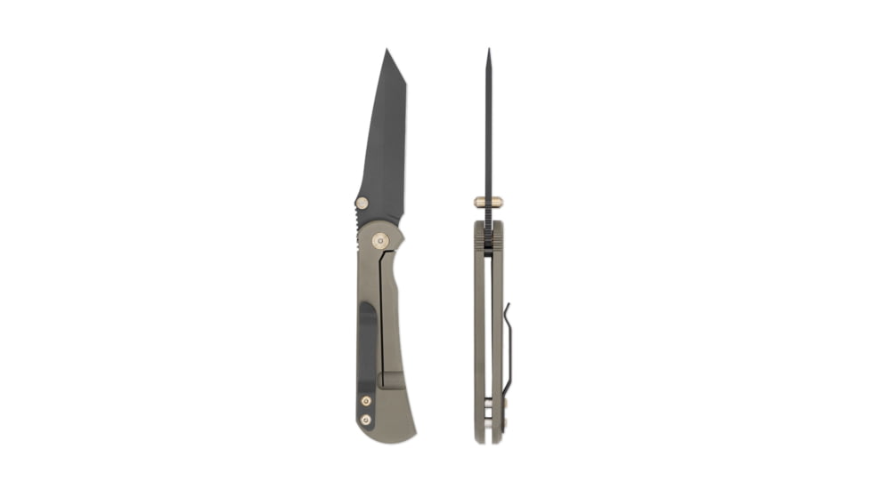Toor Knives Merchant FL35T Folding Knife, 3.75in, CPM S35VN, 6AL-4V Titanium Handle, Spanish Moss, Merchant - FL35T-Spanish Moss