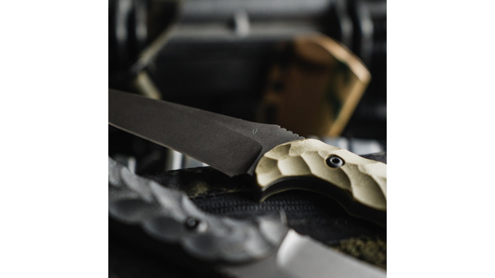 Toor Knives Mullet Fixed Blade Knife, 4.0 in, CPM 154 Steel, G10 Handle, Carbon, Mullet-Carbon