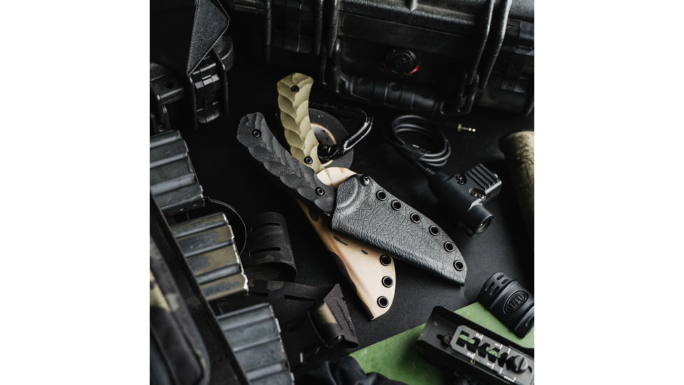 Toor Knives Mullet Fixed Blade Knife, 4.0 in, CPM 154 Steel, G10 Handle, Carbon, Mullet-Carbon