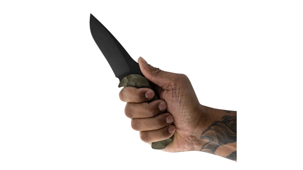 Toor Knives Mullet Fixed Blade Knife, 4.0 in, CPM 154 Steel, G10 Handle, Covert Green, Mullet-Covert Green