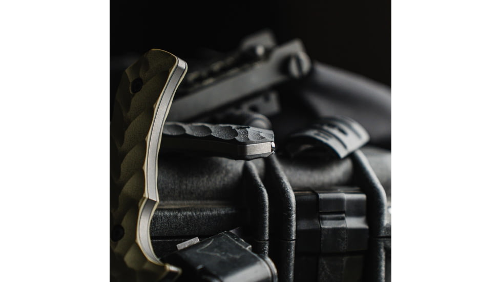 Toor Knives Mullet Fixed Blade Knife, 4.0 in, CPM 154 Steel, G10 Handle, Covert Green, Mullet-Covert Green