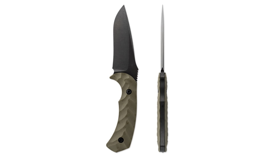 Toor Knives Mullet Fixed Blade Knife, 4.0 in, CPM 154 Steel, G10 Handle, Covert Green, Mullet-Covert Green
