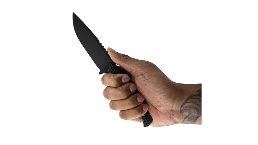Toor Knives Mutiny Fixed Blade Knife, 4.0 in, CPM 154, Aluminum 7075, Cannon Black, Mutiny-Cannon Black