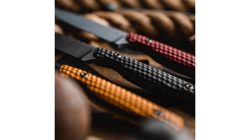 Toor Knives Mutiny Fixed Blade Knife, 4.0 in, CPM 154, Aluminum 7075, Rum Red, Mutiny-Rum Red