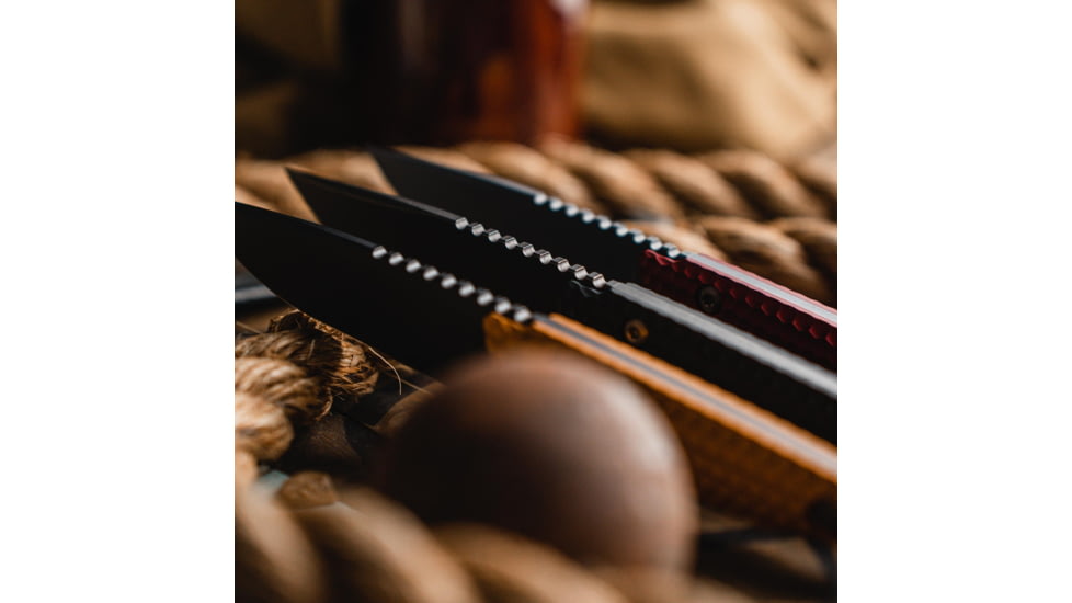 Toor Knives Mutiny Fixed Blade Knife, 4.0 in, CPM 154, Aluminum 7075, Rum Red, Mutiny-Rum Red