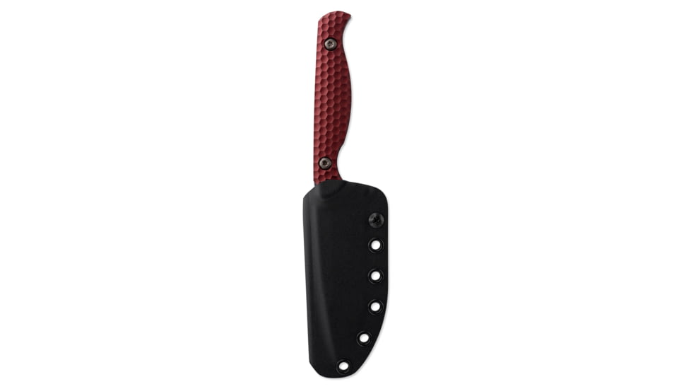 Toor Knives Mutiny Fixed Blade Knife, 4.0 in, CPM 154, Aluminum 7075, Rum Red, Mutiny-Rum Red