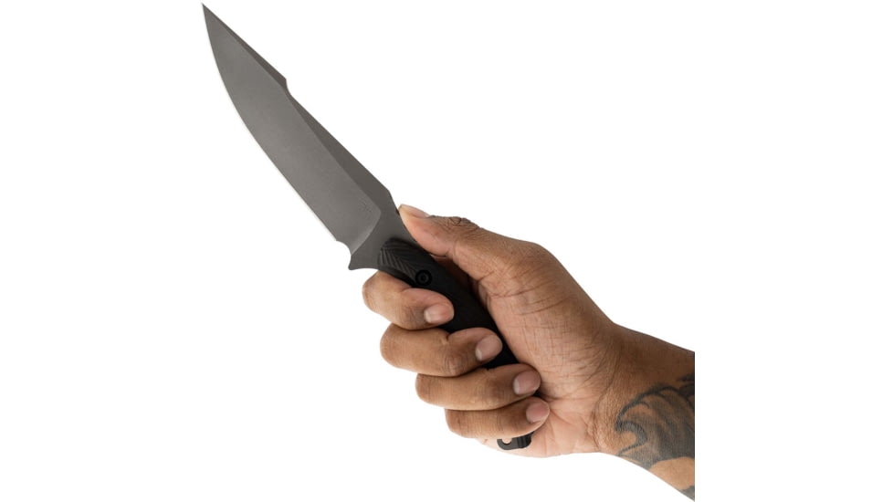 Toor Knives Raven Fixed Blade Knife, 5.5 in CPM 3V Blade, Ebony Handle, Raven-Ebony