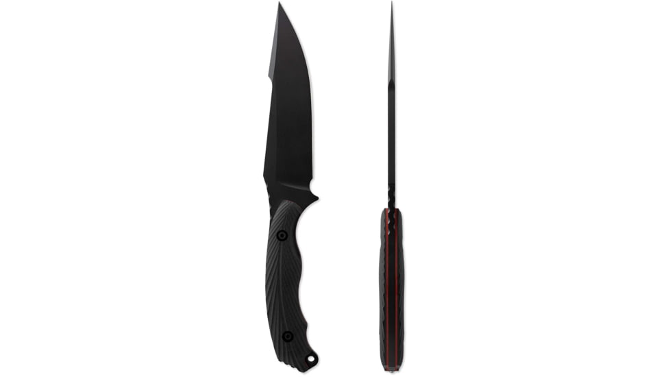 Toor Knives Raven Fixed Blade Knife, 5.5 in CPM 3V Blade, G10 Shadow Black Handle, Raven-Shadow-Black