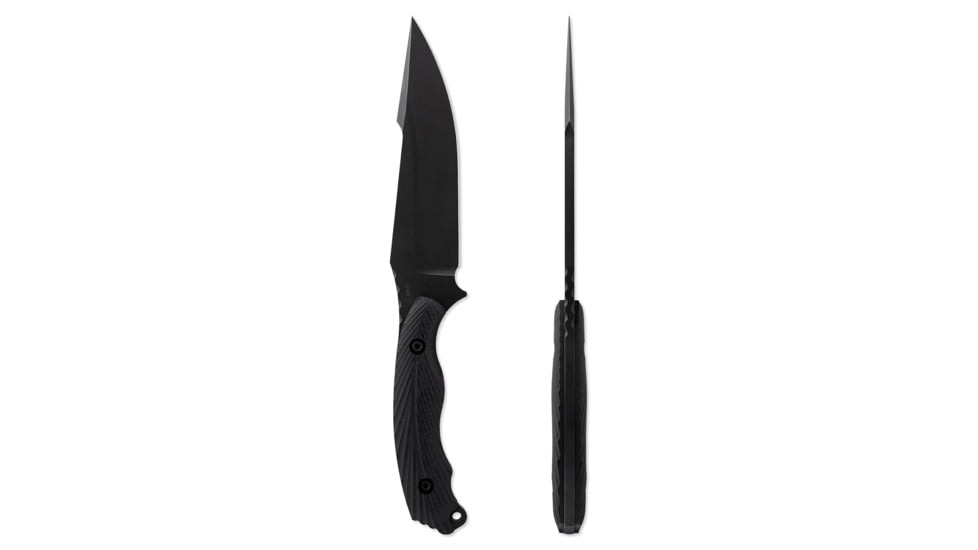 Toor Knives Raven Fixed Blade Knife, 5.5 in CPM 3V Blade, G10 Carbon Handle, Raven-Carbon