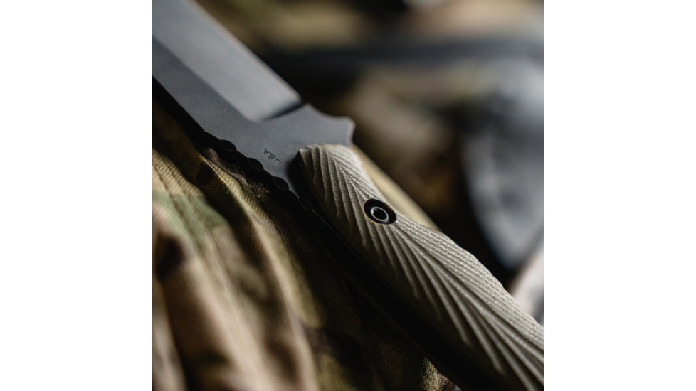 Toor Knives Raven Fixed Blade Knife, 5.5 in CPM 3V Blade, G10 Carbon Handle, Raven-Carbon