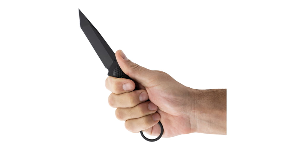 Toor Knives Serpent Fixed Blade Knife, 3.75in, CPM 3V Steel, G10 Handle, Shadow Black, Serpent-Shadow Black