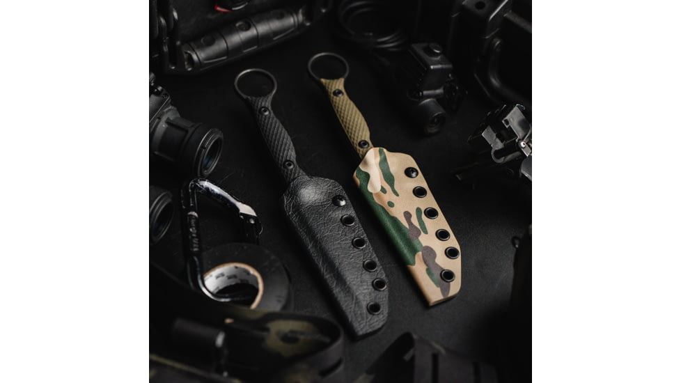 Toor Knives Serpent Fixed Blade Knife, 3.75in, Steel CPM3V, G10 Handle, Caiman Green, Serpent-Covert Green