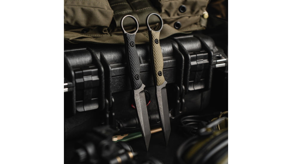 Toor Knives Serpent Fixed Blade Knife, 3.75in, Steel CPM3V, G10 Handle, Carbon, Serpent-Carbon