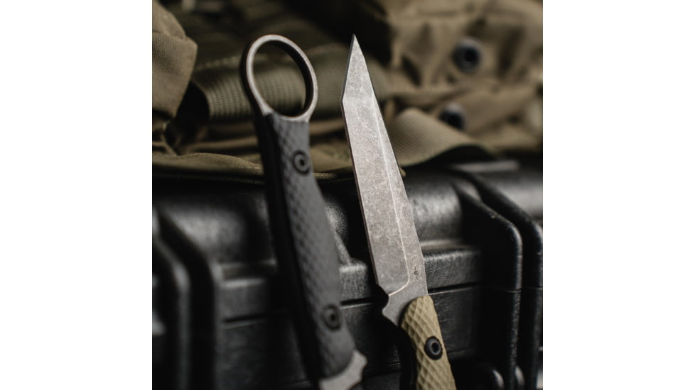 Toor Knives Serpent Fixed Blade Knife, 3.75in, Steel CPM3V, G10 Handle, Carbon, Serpent-Carbon