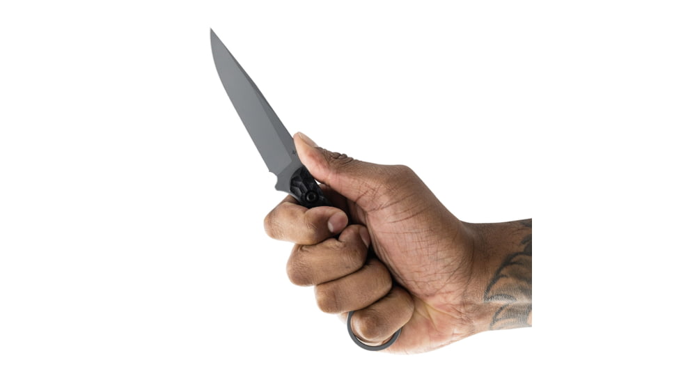 Toor Knives Serpent S Fixed Blade Knife, 3.75in, CPM M4 Steel, G10 Handle, Phantom Grey, Black Hydro Static, Serpent S - Phantom Grey