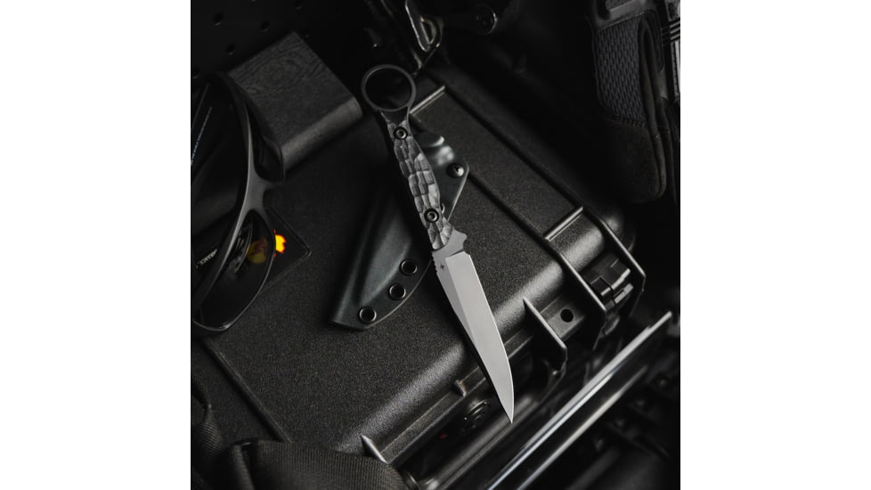 Toor Knives Serpent S Fixed Blade Knife, 3.75in, CPM M4 Steel, G10 Handle, Phantom Grey, Black Hydro Static, Serpent S - Phantom Grey