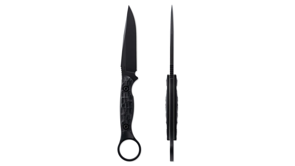 Toor Knives Serpent S Fixed Blade Knife, 3.75in, CPM M4 Steel, G10 Handle, SoCom Black, Black Hydro Static, Serpent S - SoCom Black