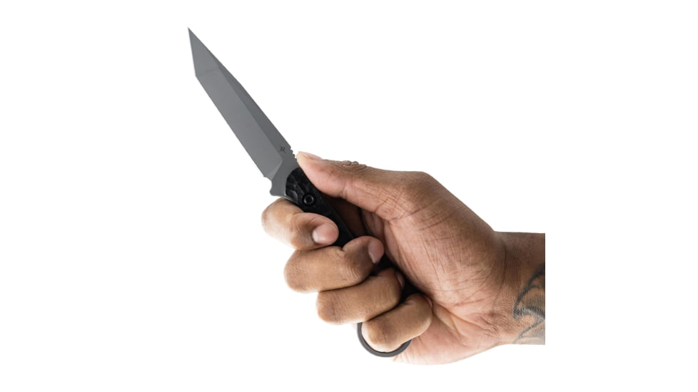 Toor Knives Serpent T Fixed Blade Knife, 3.75in, CPM3V Steel, G10 Handle, Phantom Grey, Black Hydro Static, Serpent T - Phantom Grey