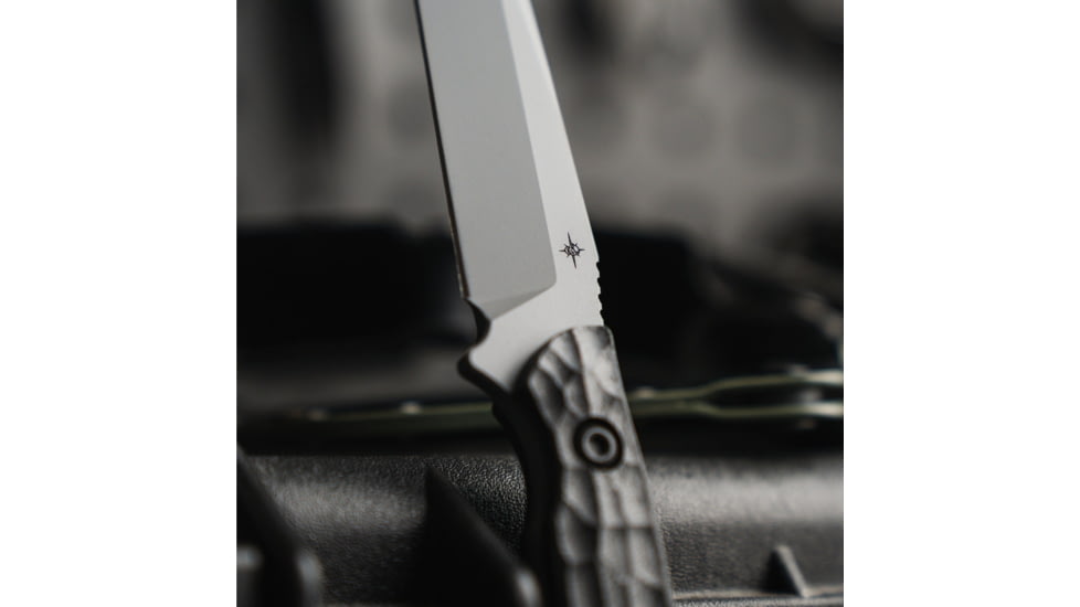 Toor Knives Serpent T Fixed Blade Knife, 3.75in, CPM3V Steel, Tanto, G10 Handle, Phantom Grey, Black Hydro Static, Serpent T - Phantom Grey