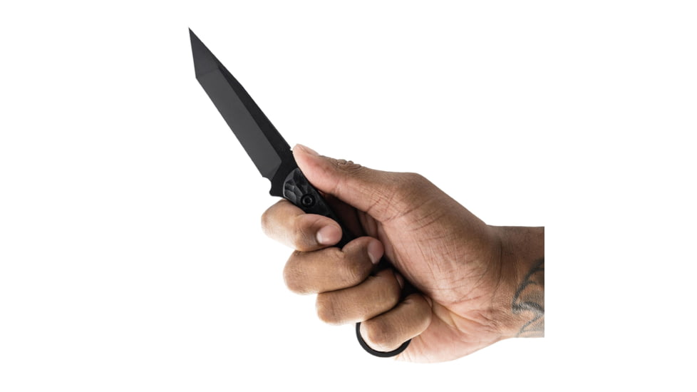 Toor Knives Serpent T Fixed Blade Knife, 3.75in, CPM3V Steel, G10 Handle, SoCom Black, Black Hydro Static, Serpent T - SoCom Black