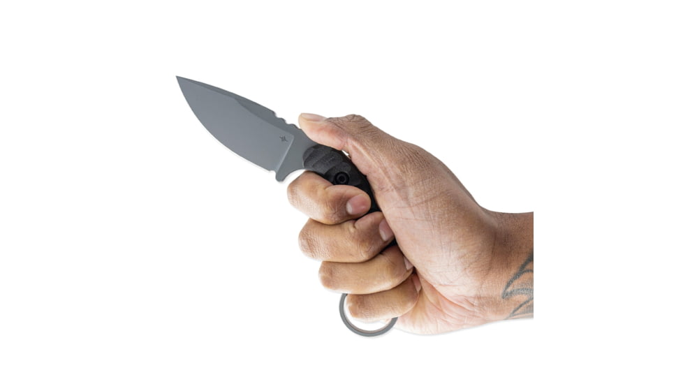 Toor Knives SOF Karsumba S Fixed Blade Knife, 2.5in, CPM M4 Blade, Drop Point Blade, G10, Black, Phantom Grey, Black, Karsumba S- Phantom Grey