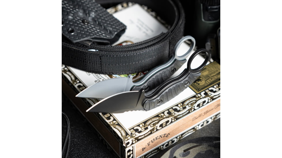 Toor Knives SOF Karsumba S Fixed Blade Knife, 2.5in, CPM M4 Blade, Drop Point Blade, G10, Black, Phantom Grey, Black, Karsumba S- Phantom Grey