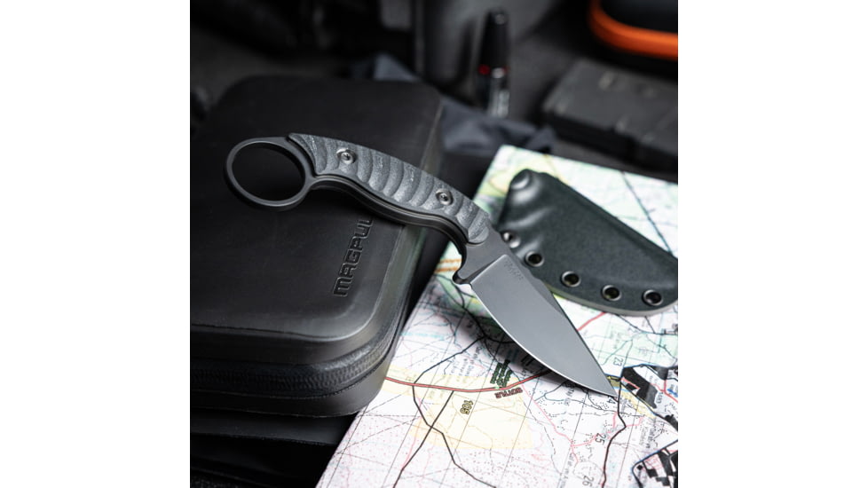 Toor Knives SOF Karsumba S Fixed Blade Knife, 2.5in, CPM M4 Blade, Drop Point Blade, G10, Black, Socom Black, Black, Karsumba S- Socom Black