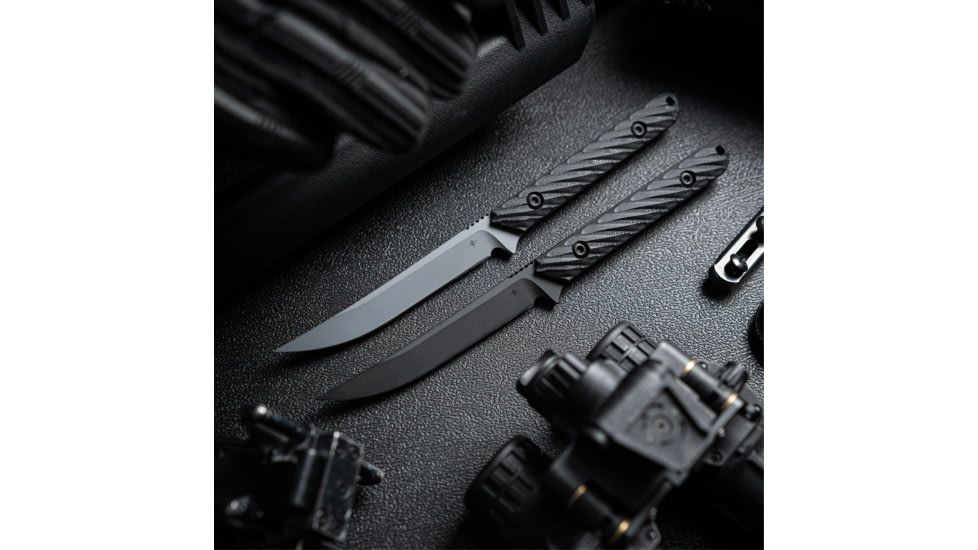 Toor Knives SOF Vespen Fixed Blade Knife, 4.3in, CPM M4 Blade, Modified Tanto Blade, G10, Black, Phantom Grey, Black, Vespen- Phantom Grey