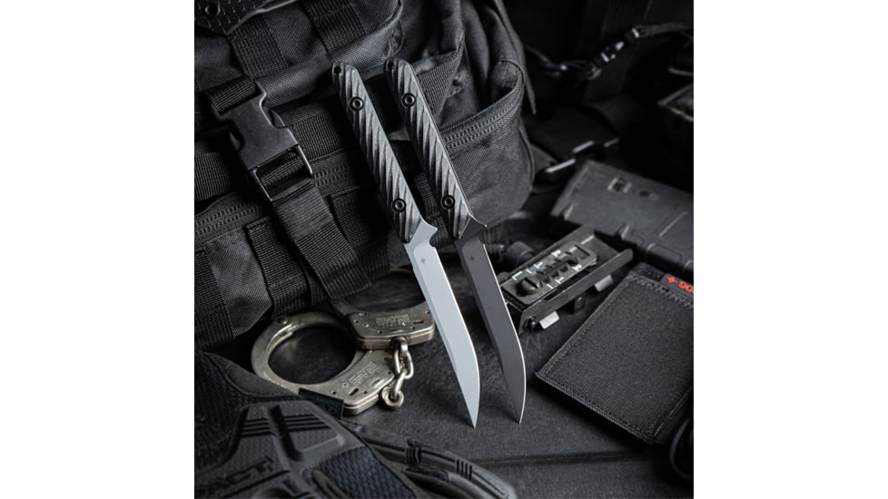 Toor Knives SOF Vespen Fixed Blade Knife, 4.3in, CPM M4 Blade, Modified Tanto Blade, G10, Black, Phantom Grey, Black, Vespen- Phantom Grey