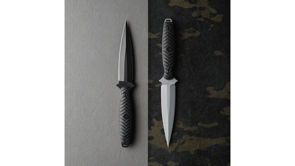 Toor Knives Specter Fixed Blade Knife, 4.75in, CPM M4 Steel, Spear Point, G10 Handle, Phantom Grey, Black Hydro Static, Specter - Phantom Grey
