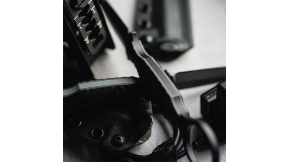 Toor Knives Specter R Fixed Blade Knife, 4.25in, CPM M4 Steel, G10 Handle, SoCom Black, Black Hydro Static, Specter R - SoCom Black