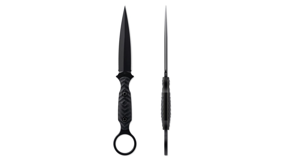 Toor Knives Specter R Fixed Blade Knife, 4.25in, CPM M4 Steel, G10 Handle, SoCom Black, Black Hydro Static, Specter R - SoCom Black