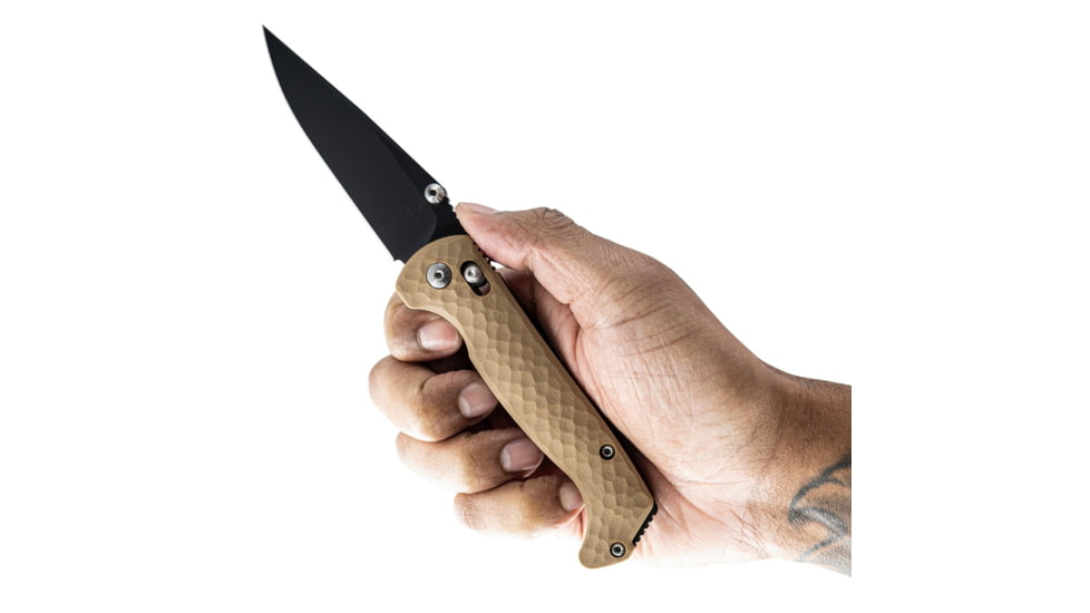 Toor Knives Toor Dropwing Folding Knife, 3.5in, CPM MagnaCut, Drop Point, G-10, Coyote Tan Handle, Dropwing - Coyote Tan