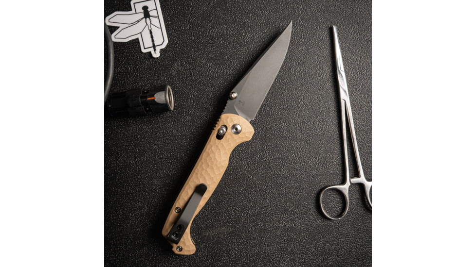Toor Knives Toor Dropwing Folding Knife, 3.5in, CPM MagnaCut, Drop Point, G-10, Coyote Tan Handle, Dropwing - Coyote Tan