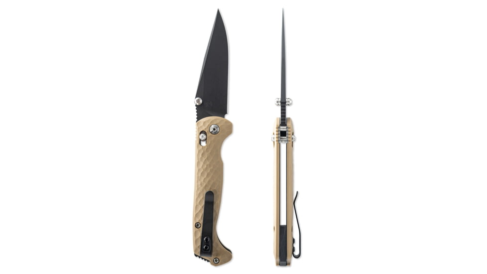 Toor Knives Toor Dropwing Folding Knife, 3.5in, CPM MagnaCut, Drop Point, G-10, Coyote Tan Handle, Dropwing - Coyote Tan