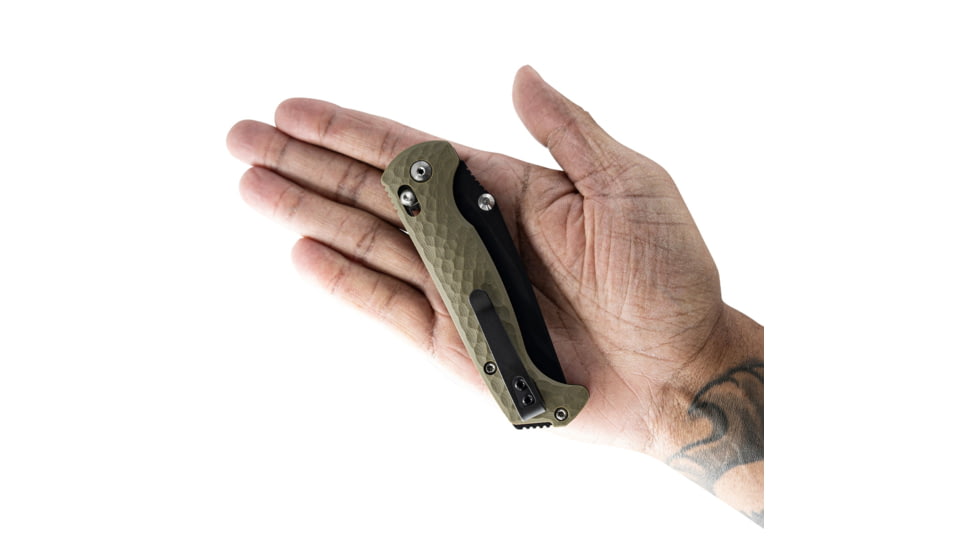 Toor Knives Toor Dropwing Folding Knife, 3.5in, CPM MagnaCut, Drop Point, G10, Ranger Green Handle, Dropwing - Ranger Green