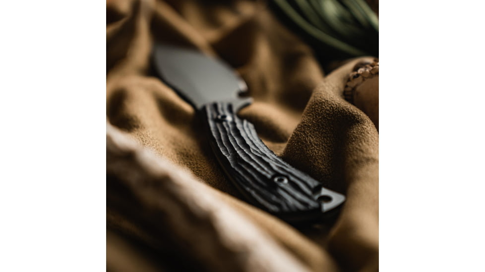 Toor Knives Vellum Fixed Blade Knife, 3.5in, CPM 154, Ebony Handle, Spanish Moss, Vellum-Spanish Moss