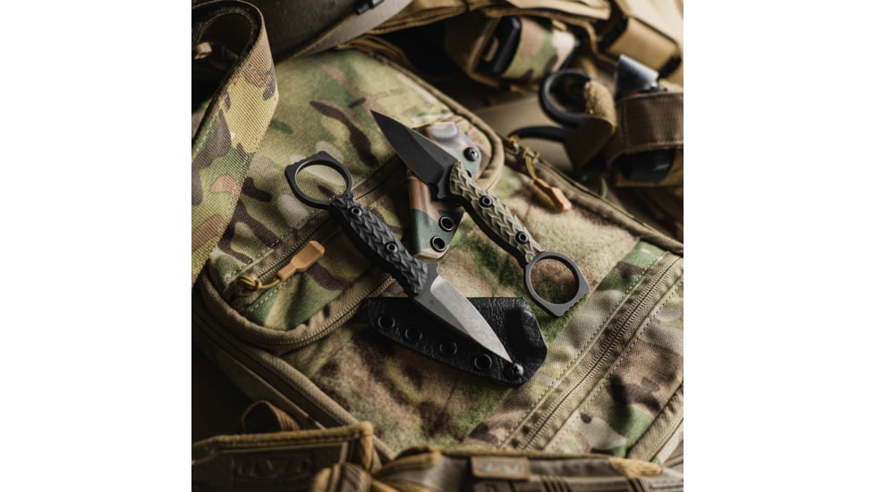 Toor Knives Viper Fixed Blade Knife, 2.625in, D2 Steel, G10 Handle, Covert Green, Viper-Covert Green