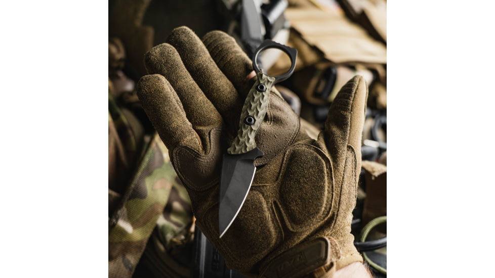 Toor Knives Viper Fixed Blade Knife, 2.625in, D2 Steel, G10 Handle, Covert Green, Viper-Covert Green