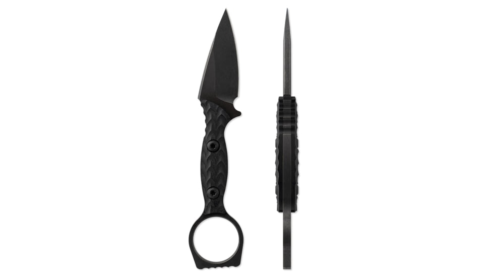 Toor Knives Viper Fixed Blade Knife, 2.625in, D2 Steel, G10 Handle, Carbon, Viper-Carbon