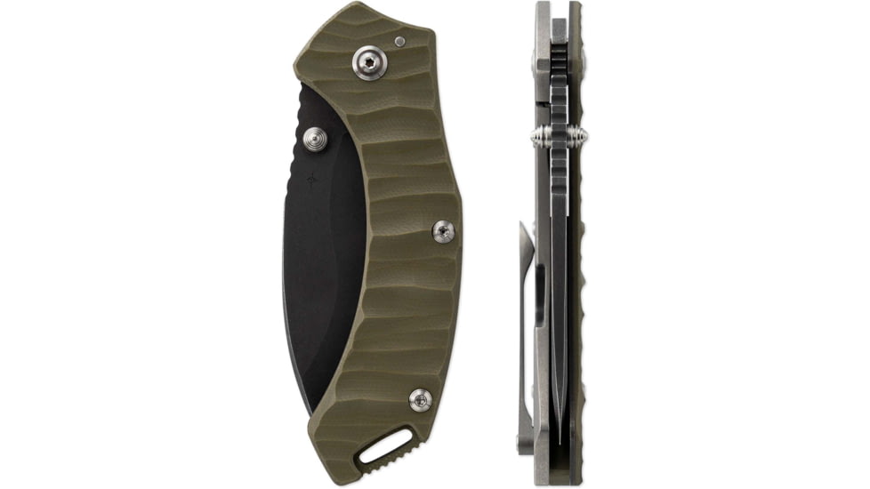 Toor Knives XT1 Bravo Folding Knife, 3.25in, CPM S35VN Steel, Stainless Steel Handle, G10, XT1-Bravo-G10