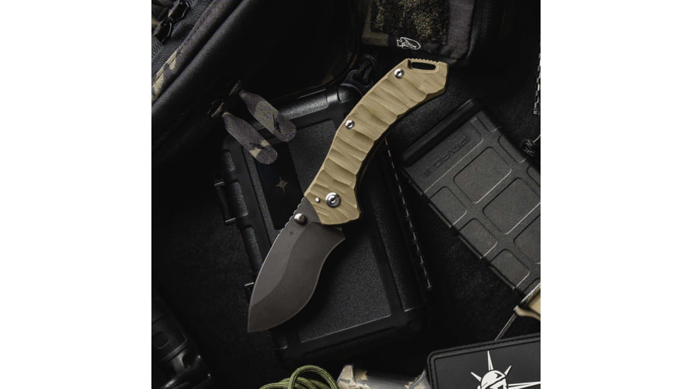 Toor Knives XT1 Bravo Folding Knife, 3.25in, CPM S35VN Steel, Stainless Steel Handle, G10, XT1-Bravo-G10