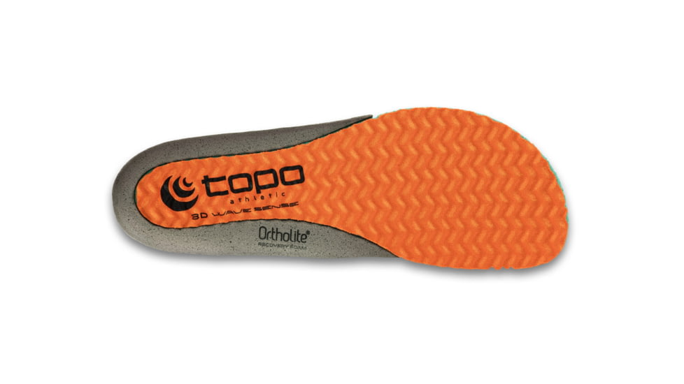 Topo Athletic 3D Wave Sense Insole - Womens, Orange / Black, 9, W914-090-ORGBLK
