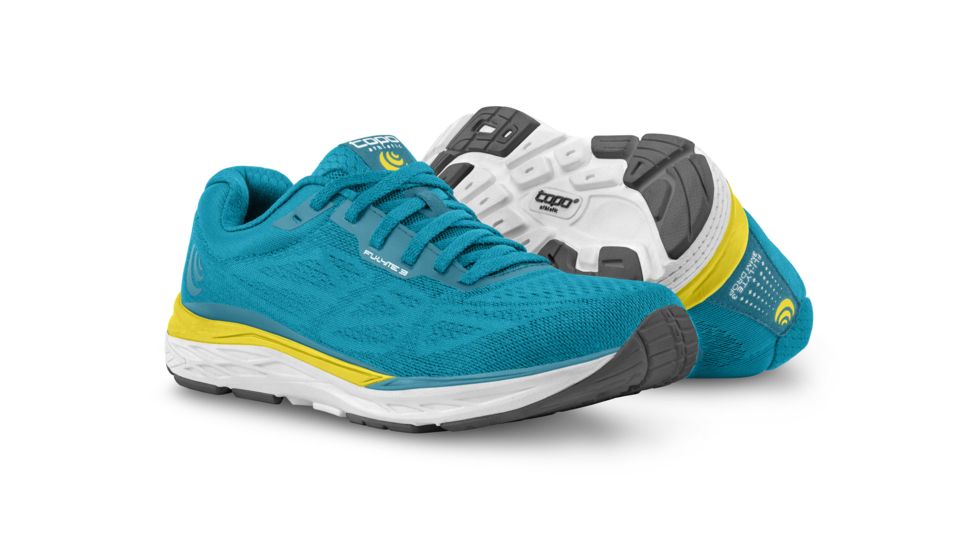 Topo Athletic Fli-Lyte 3 - Womens, Aqua / Yellow, Medium, 10, W030-100-AQUYEL