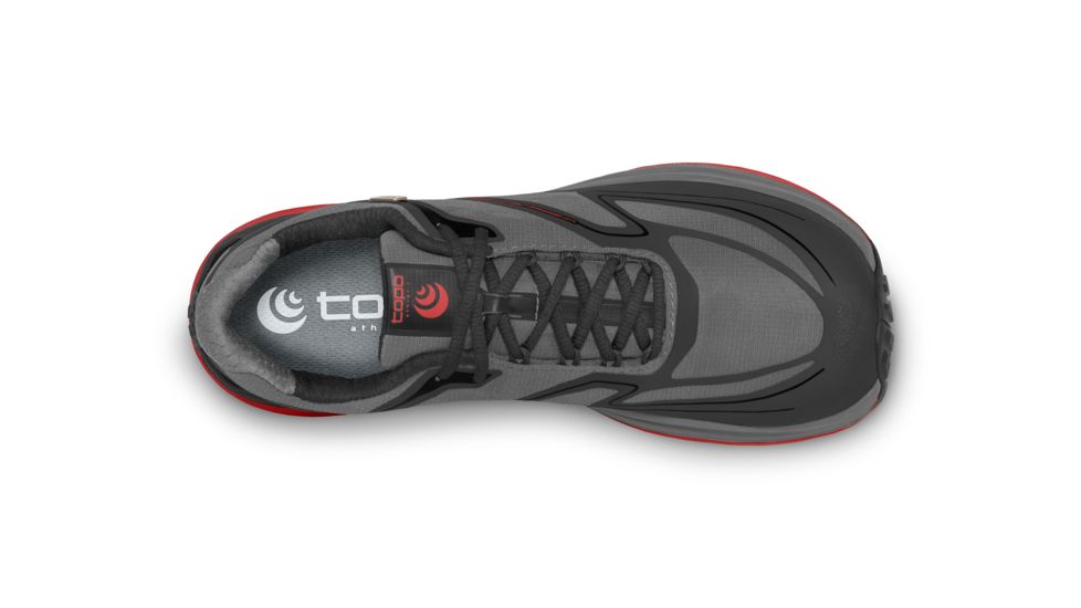 Topo Athletic Hydroventure 2 - Mens, Charcoal / Red, Medium, 10, M027-100-CHARED