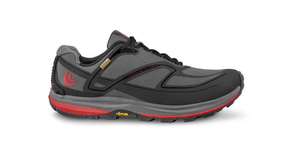 Topo Athletic Hydroventure 2 - Mens, Charcoal / Red, Medium, 10, M027-100-CHARED